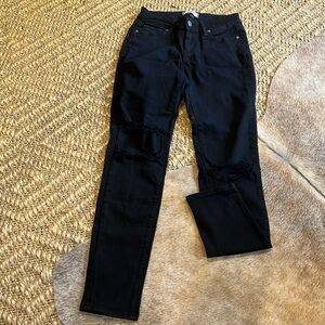 PAIGE black ripped jeans. Size 26.
